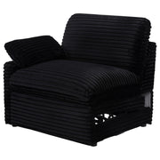  Coaster Furniture Collins 610360LRP Modular LAF Power Recliner - Black IMAGE 6