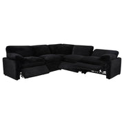  Coaster Furniture Collins 610360P 5-piece Modular Power Reclining Sectional - Black IMAGE 1