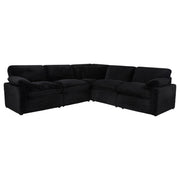  Coaster Furniture Collins 610360P 5-piece Modular Power Reclining Sectional - Black IMAGE 2