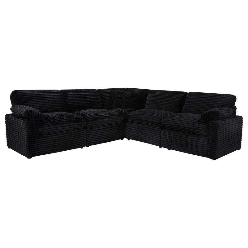  Coaster Furniture Collins 610360P 5-piece Modular Power Reclining Sectional - Black IMAGE 2