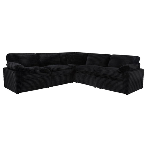  Coaster Furniture Collins 610360P 5-piece Modular Power Reclining Sectional - Black IMAGE 2