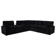  Coaster Furniture Collins 610360P-SET 6-piece Modular Power Reclining Sectional - Black IMAGE 1