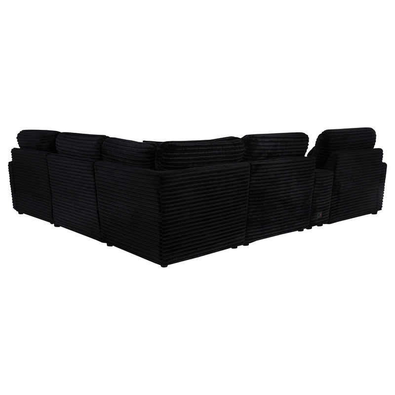  Coaster Furniture Collins 610360P-SET 6-piece Modular Power Reclining Sectional - Black IMAGE 3