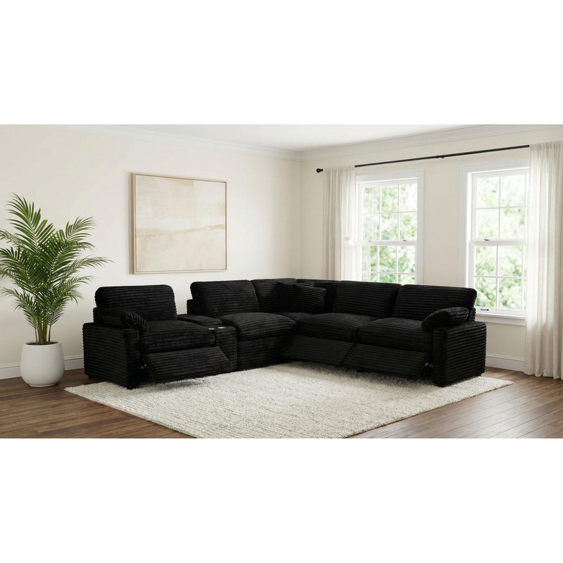 Coaster Furniture Collins 610360P-SET 6-piece Modular Power Reclining Sectional - Black IMAGE 9