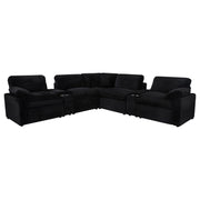  Coaster Furniture Collins 610360P-SETA 7-piece Modular Power Reclining Sectional - Black IMAGE 1