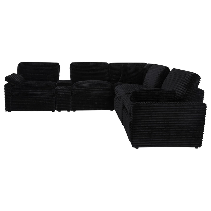  Coaster Furniture Collins 610360P-SETA 7-piece Modular Power Reclining Sectional - Black IMAGE 13