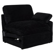  Coaster Furniture Collins 610360RRP Modular RAF Power Recliner - Black IMAGE 1