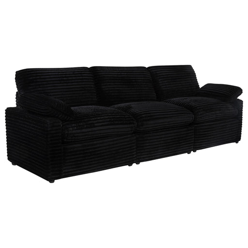  Coaster Furniture Collins 610361P Modular Power Sofa - Black IMAGE 2