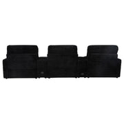  Coaster Furniture Collins 610361PT 5-Piece Power Reclining Home Theater Seating - Black IMAGE 8