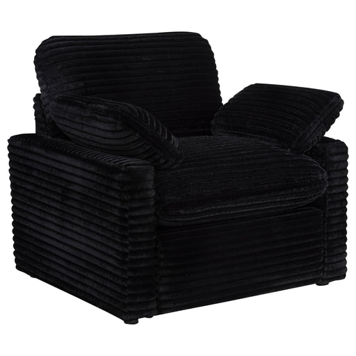  Coaster Furniture Collins 610363P Upholstered Power Recliner Chair - Black IMAGE 1