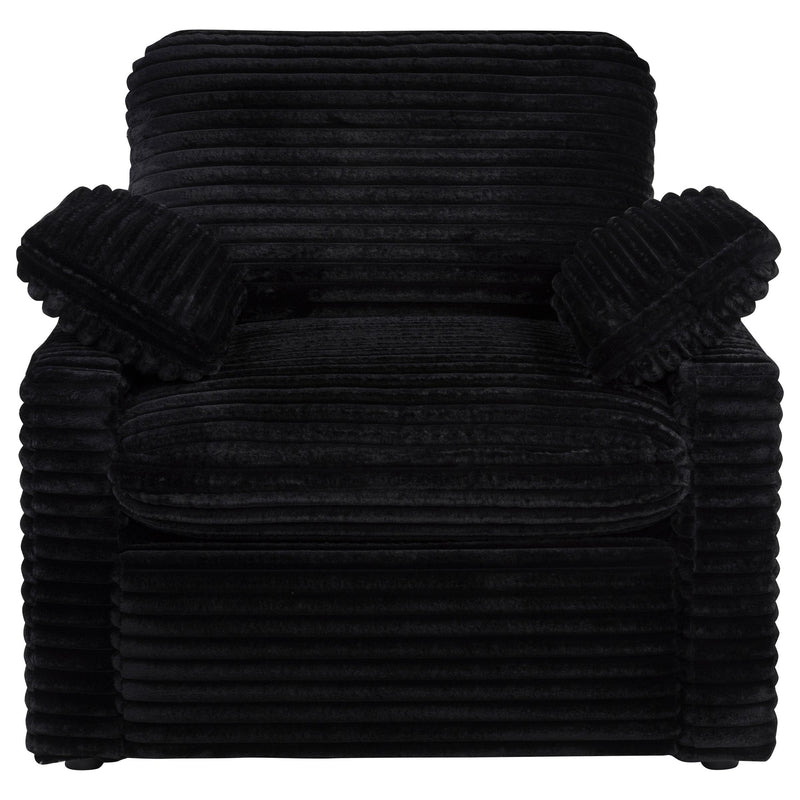  Coaster Furniture Collins 610363P Upholstered Power Recliner Chair - Black IMAGE 3