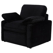  Coaster Furniture Collins 610363P Upholstered Power Recliner Chair - Black IMAGE 4