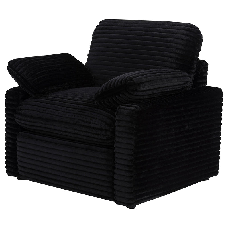  Coaster Furniture Collins 610363P Upholstered Power Recliner Chair - Black IMAGE 4