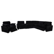  Coaster Furniture Collins 610363P Upholstered Power Recliner Chair - Black IMAGE 9