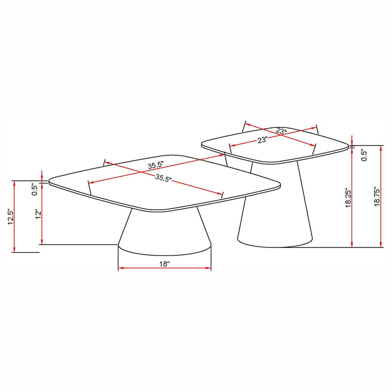  Coaster Furniture Eason 703500 2-piece Cocktail Coffee Table Set - Concrete/Black IMAGE 10