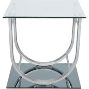  Coaster Furniture Danville 704988-S2 2-piece Glass Top Coffee and End Table Set - Chrome IMAGE 4