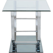  Coaster Furniture Danville 704988-S2 2-piece Glass Top Coffee and End Table Set - Chrome IMAGE 5