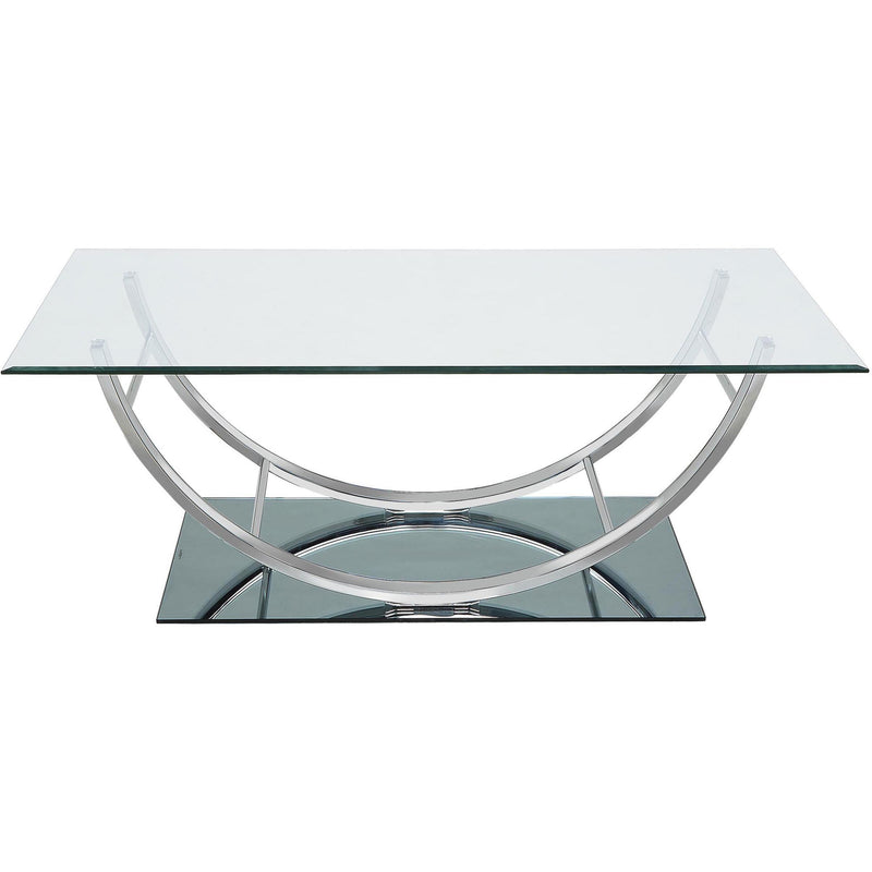  Coaster Furniture Danville 704988-S2 2-piece Glass Top Coffee and End Table Set - Chrome IMAGE 7