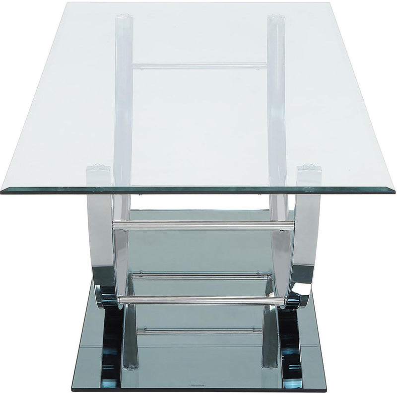  Coaster Furniture Danville 704988-S2 2-piece Glass Top Coffee and End Table Set - Chrome IMAGE 8