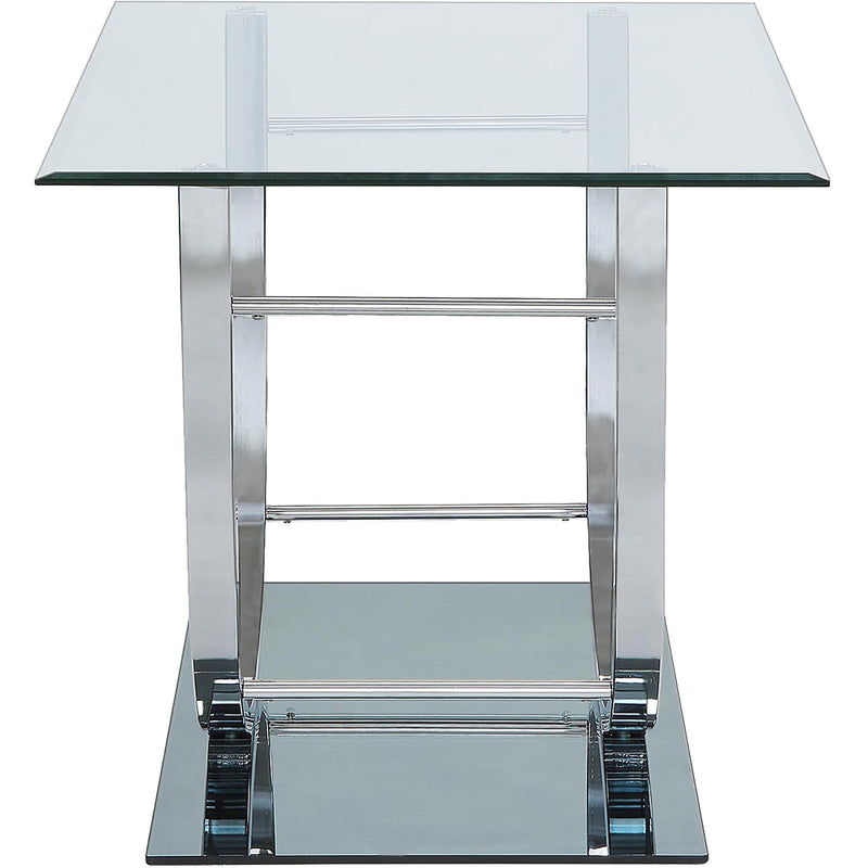  Coaster Furniture Danville 704988-S3 3-piece Glass Top Coffee and End Table Set - Chrome IMAGE 5