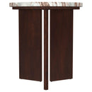  Coaster Furniture Jenna 706168-S2 2-piece Round Marble Top Coffee Table Set - Brown IMAGE 10