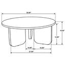  Coaster Furniture Jenna 706168-S2 2-piece Round Marble Top Coffee Table Set - Brown IMAGE 13