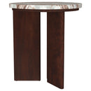  Coaster Furniture Jenna 706168-S2 2-piece Round Marble Top Coffee Table Set - Brown IMAGE 7