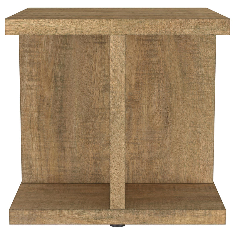  Coaster Furniture Cortona 706177 Square Engineered Wood Side Table - Mango IMAGE 3
