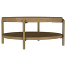  Coaster Furniture Arini 706188-S3 3-piece Round Coffee and End Table Set - Sand Wash IMAGE 3