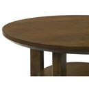  Coaster Furniture Ottowa 706308 35-inch Round Wood Coffee Table - Brown IMAGE 4