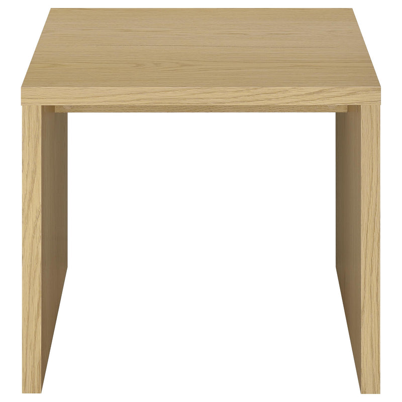  Coaster Furniture Canoga 706347 Engineered Wood Accent End Table - Light Oak IMAGE 7