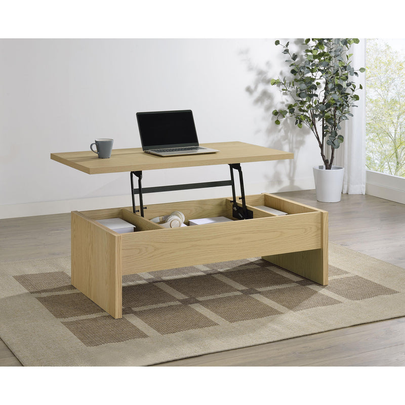  Coaster Furniture Canoga 706348 Engineered Wood Lift Top Coffee Table - Light Oak IMAGE 11
