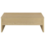 Coaster Furniture Canoga 706348 Engineered Wood Lift Top Coffee Table - Light Oak IMAGE 3