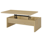  Coaster Furniture Canoga 706348-S2 2-piece Lift Top Cocktail Coffee Table Set - Light Oak IMAGE 5