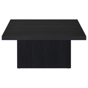  Coaster Furniture Devar 706408 Square Engineered Wood Coffee Table - Black IMAGE 6