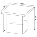  Coaster Furniture Devar 706408-S3 3-piece Square Cocktail Coffee End Table Set - Black IMAGE 15