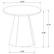  Coaster Furniture Franklin 706437 Round Wood Pedestal End Table - Dark Brown IMAGE 6