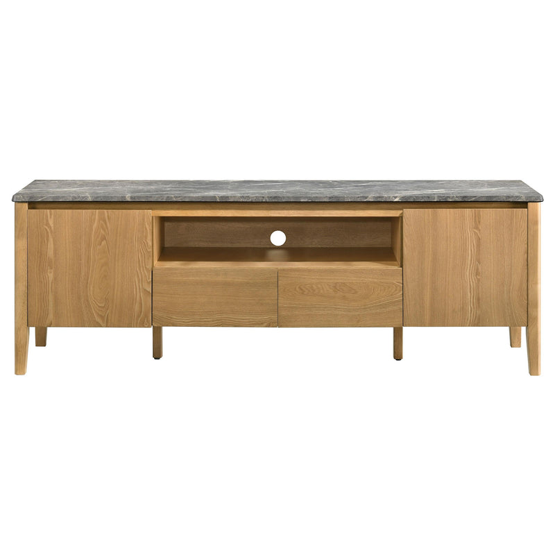  Coaster Furniture Bradley 706442 63-inch 2-Door SmartTop TV Stand - Grey/Natural IMAGE 7