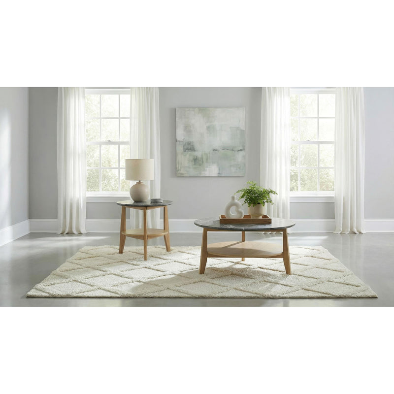  Coaster Furniture Bradley 706448-S2 2-Piece Round SmartTop Coffee Table Set - Grey/Natural IMAGE 2