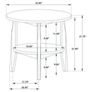  Coaster Furniture Bradley 706457 Round SmartTop Side Table - Smokey Grey/Dark Brown IMAGE 8