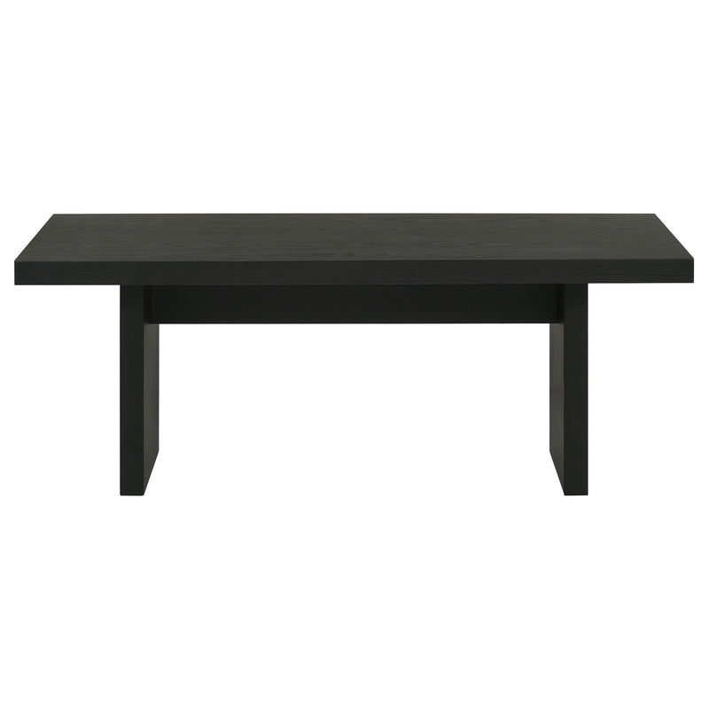  Coaster Furniture Decker 706478 47-Inch Rectangular Coffee Table - Black IMAGE 2