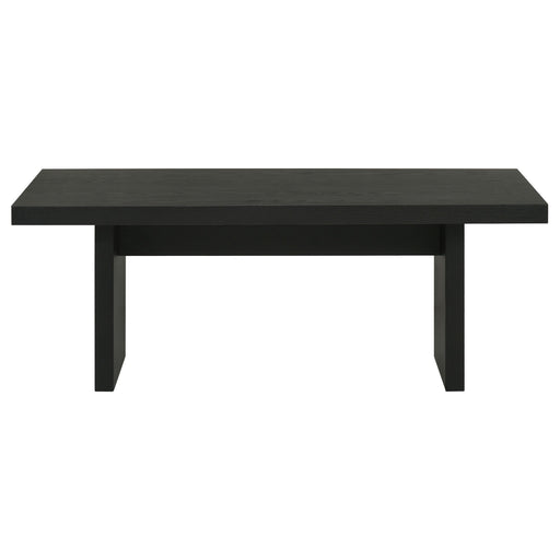 Coaster Furniture Decker 706478 47-Inch Rectangular Coffee Table - Black IMAGE 2