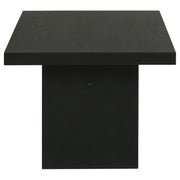  Coaster Furniture Decker 706478 47-Inch Rectangular Coffee Table - Black IMAGE 3