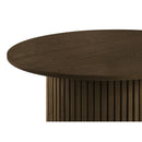  Coaster Furniture Hamlyn 706518 Round Fluted Occasional Coffee Table - Walnut IMAGE 5