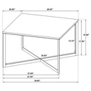  Coaster Furniture Tobin 707698-S2 2-piece Marble Top Coffee and End Table Set - White IMAGE 9