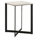  Coaster Furniture Tobin 707698-S3 3-piece Marble Top Coffee and End Table Set - White IMAGE 6