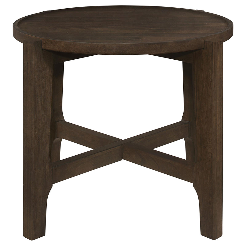  Coaster Furniture Cota 708288-S3 3-piece Solid Wood Coffee and End Table Set - Dark Brown IMAGE 11