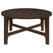  Coaster Furniture Cota 708288-S3 3-piece Solid Wood Coffee and End Table Set - Dark Brown IMAGE 12
