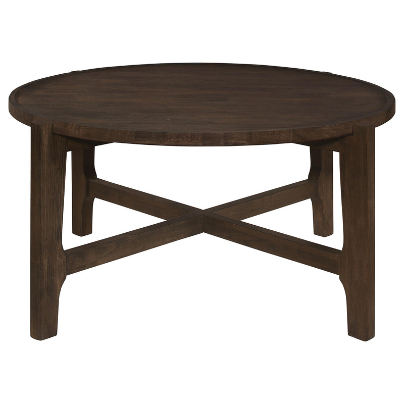 Coaster Furniture Cota 708288-S3 3-piece Solid Wood Coffee and End Table Set - Dark Brown IMAGE 12