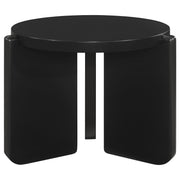  Coaster Furniture Cordova 709678-S3 3-piece Solid Wood Coffee and End Table Set - Black IMAGE 3